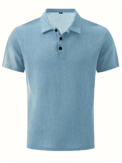 Men's Mesh Polo Shirt Short Sleeve Summer T-Shirt