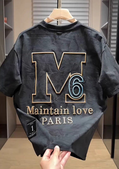 Retro Tie-Dye Embroidery T-Shirt