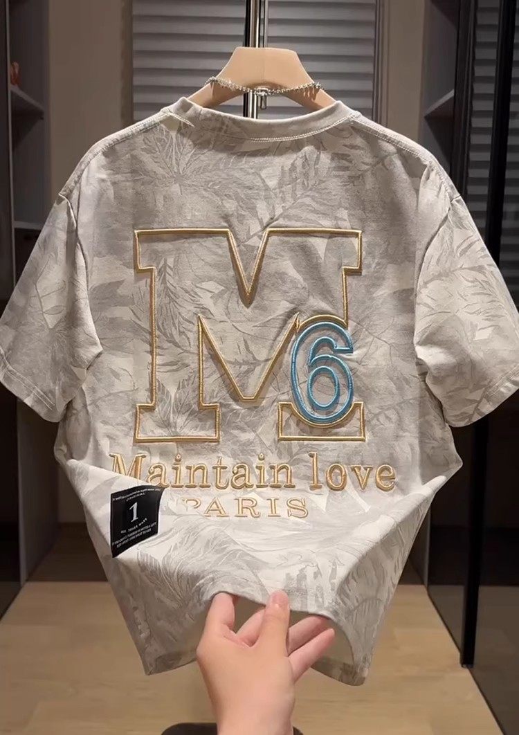 Retro Tie-Dye Embroidery T-Shirt
